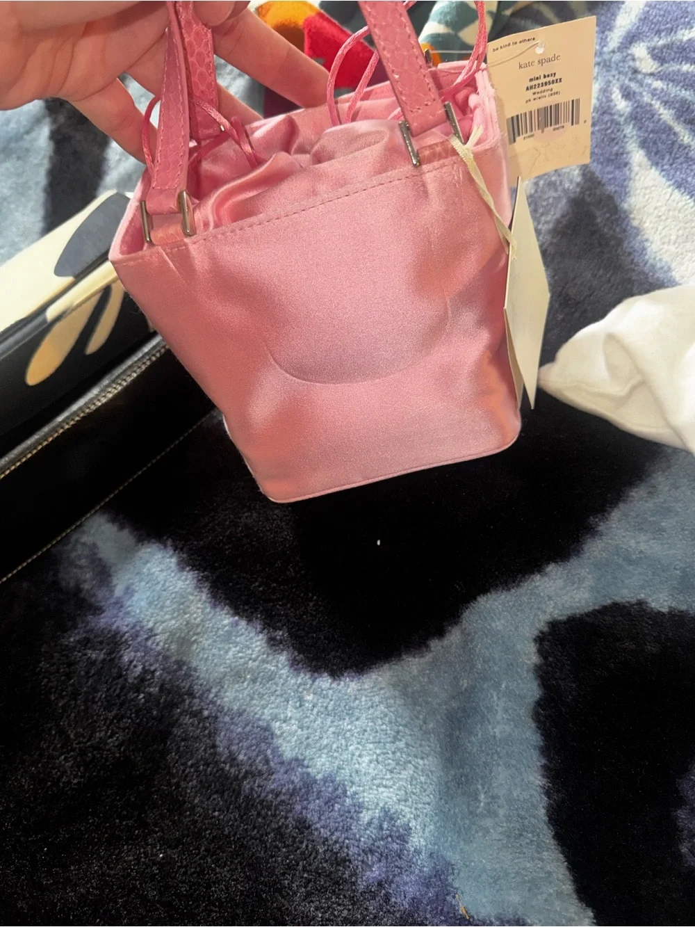 Rare Kate Spade Mini Bag Square Box Flower Corsage Handbag - Picture 6 of 6